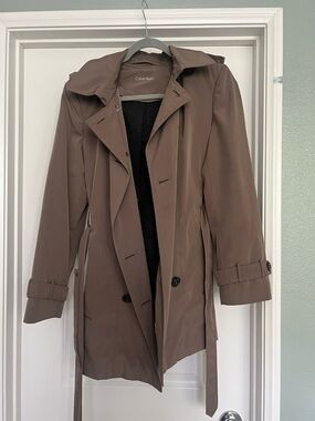 Calvin Klein Taupe Brown Trench Coat